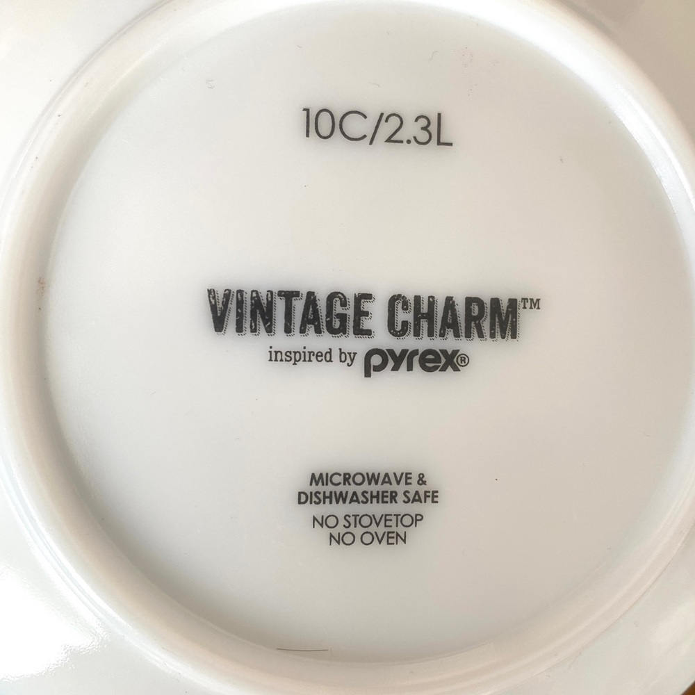 SOLD Pyrex 100th Anniversary Bowl Set Vintage Charm Rise & Shine Amish Blue - Picture 8 of 9